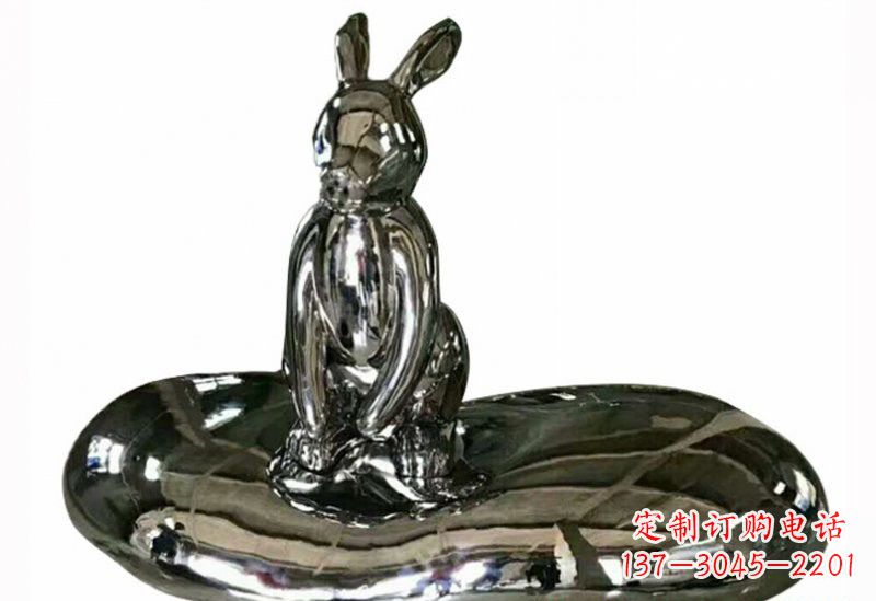 保定不锈钢兔子雕塑