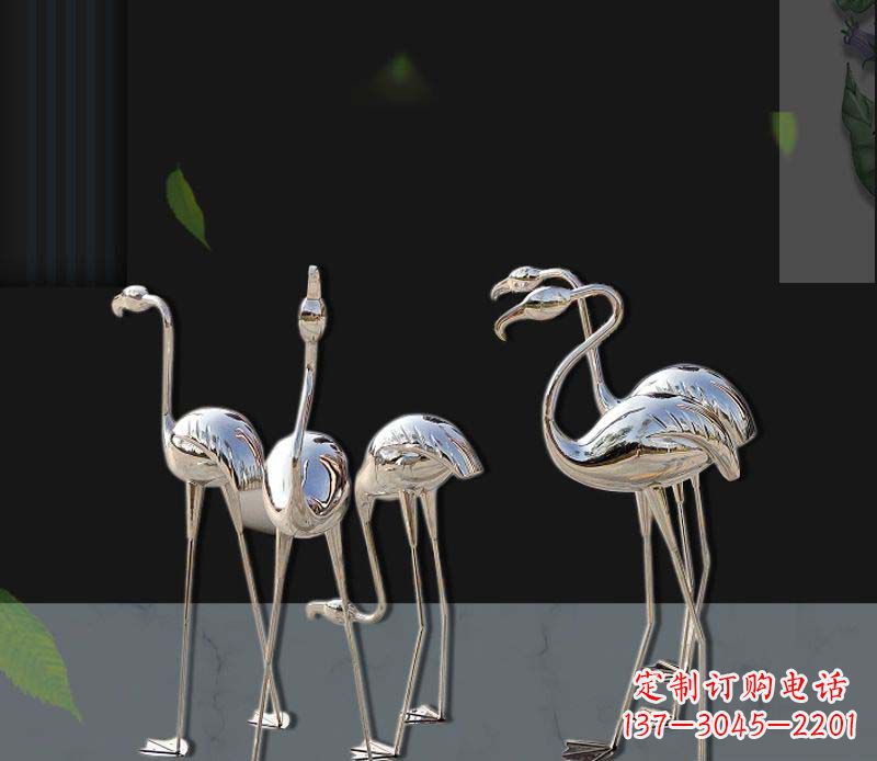 保定非凡之美不锈钢火烈鸟雕塑