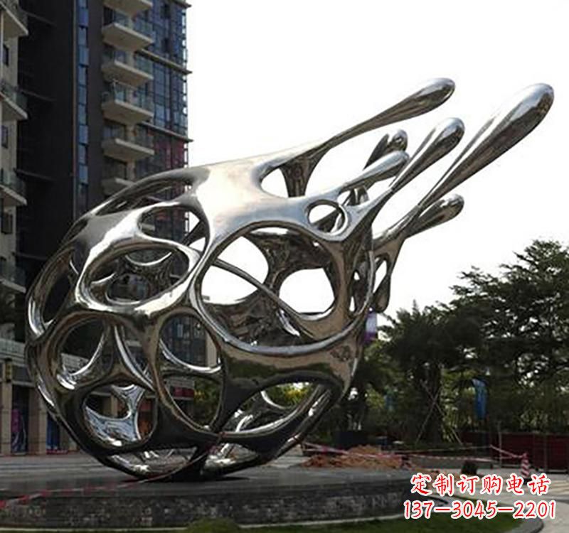 保定不锈钢镜面火龙果雕塑