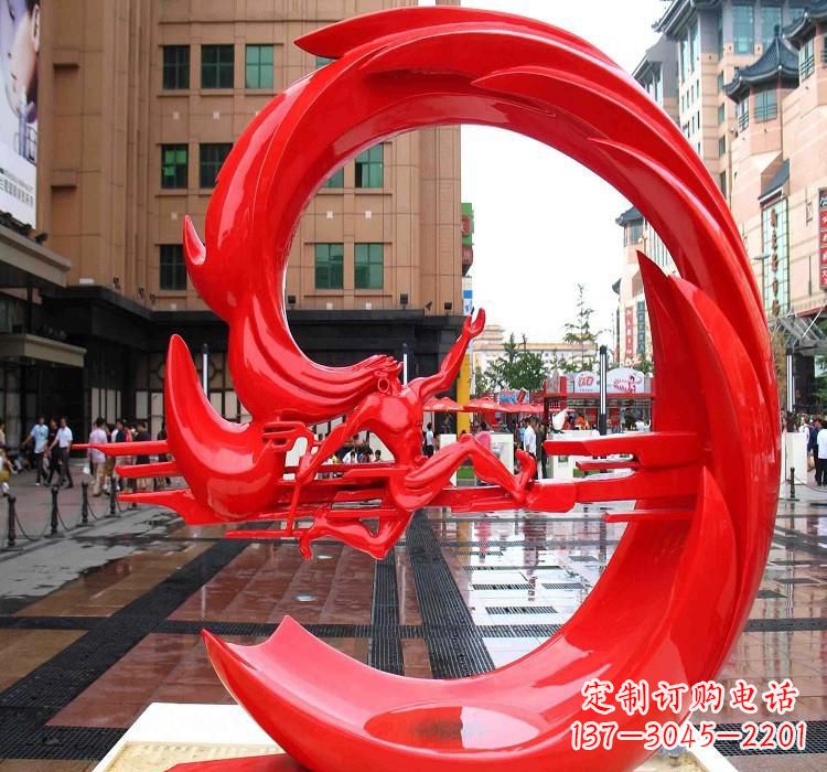 保定不锈钢夸父追日雕塑