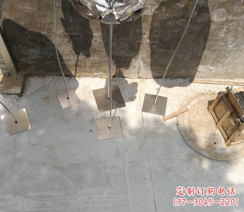 保定不锈钢莲花荷叶酒店大厅景观雕塑