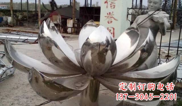 保定不锈钢莲花雕塑精美绝伦