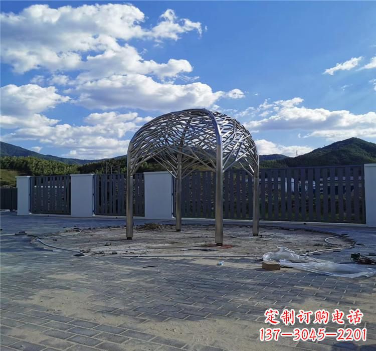 保定不锈钢凉亭雕塑美丽的艺术之作