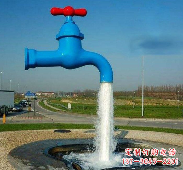 保定不锈钢流水的水龙头雕塑