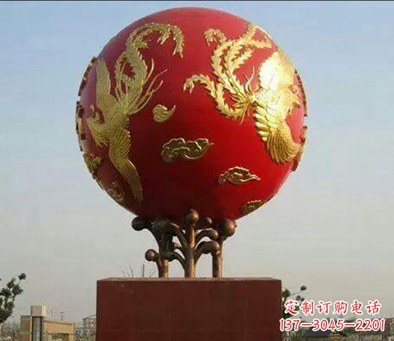 保定不锈钢龙凤呈祥雕塑传统艺术的精美体现