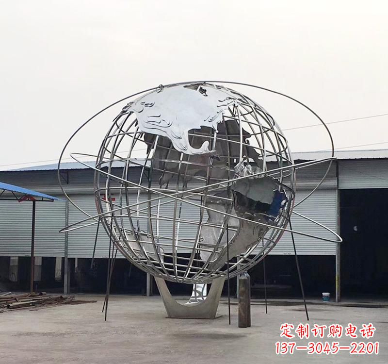 保定不锈钢镂空地球雕塑