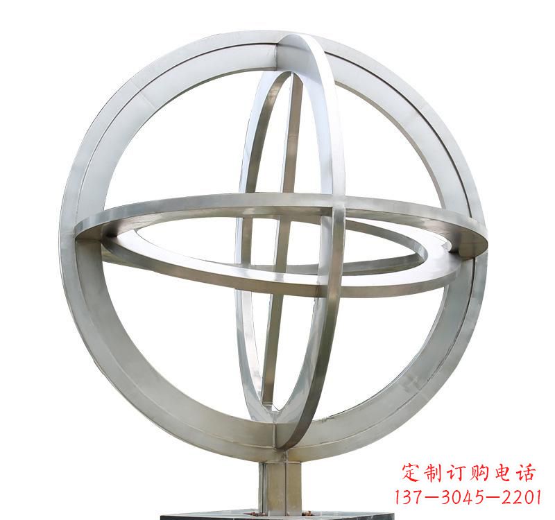 保定不锈钢镂空地球仪雕塑2