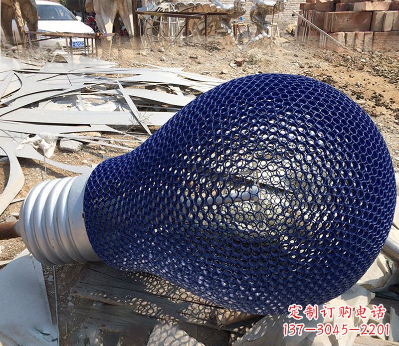 保定不锈钢镂空灯泡雕塑