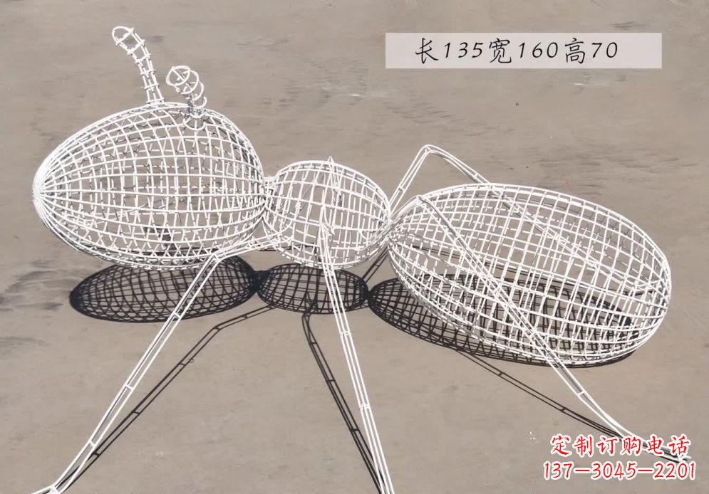 保定不锈钢镂空蚂蚁雕塑艺术精美的象征