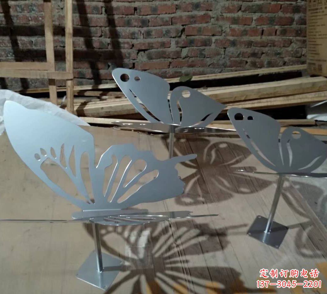 保定不锈钢镂空蝴蝶景观雕塑12