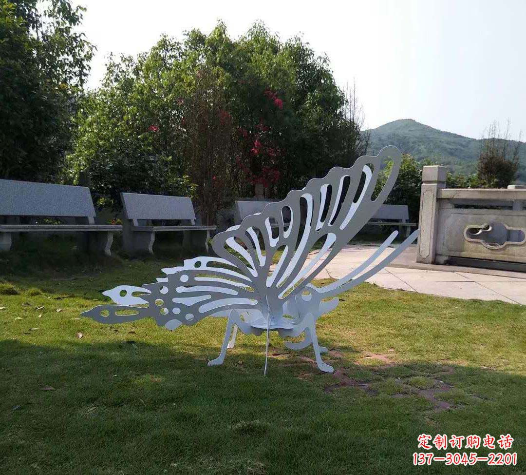 保定不锈钢镂空蝴蝶装饰雕塑