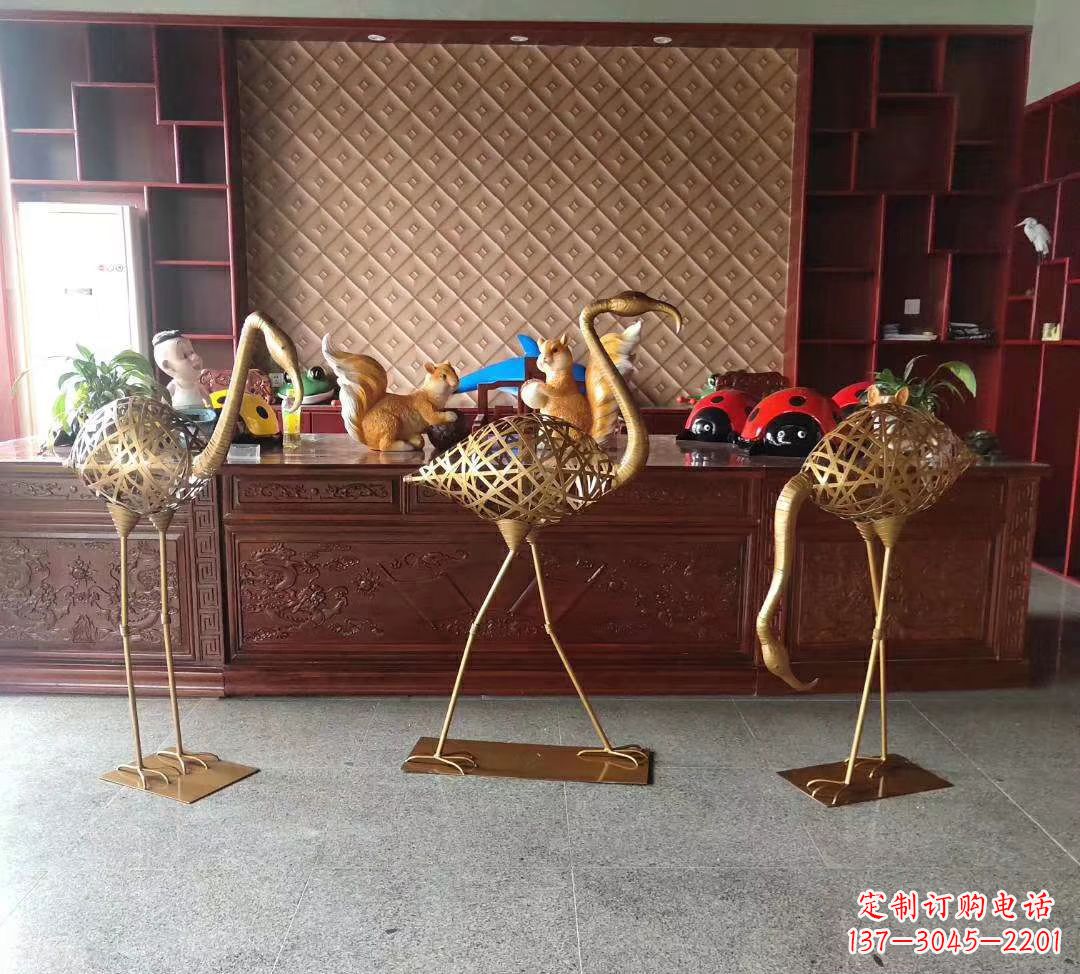 保定不锈钢火烈鸟雕塑——熠熠生辉
