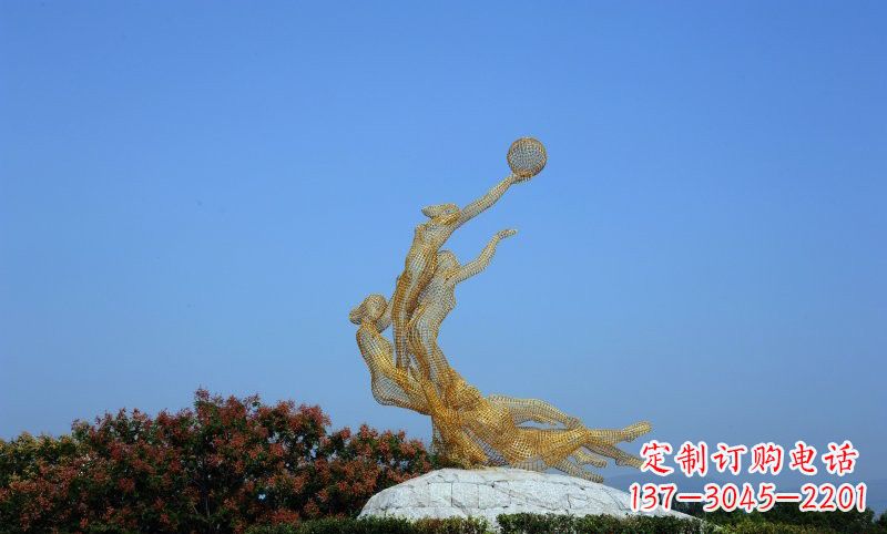 保定精致的不锈钢女排雕塑