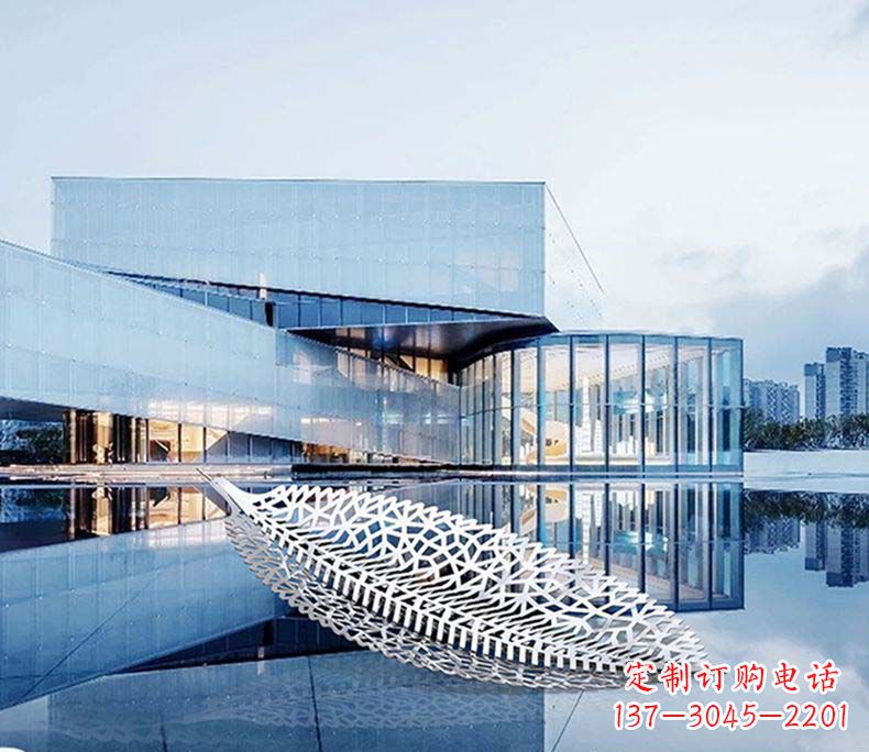 保定不锈钢树叶雕塑——精美绝伦