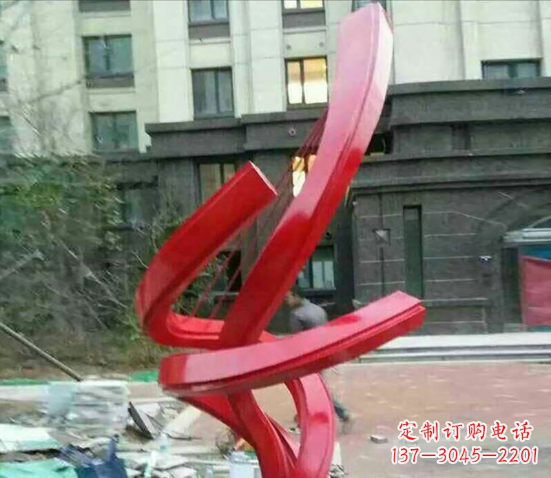 保定不锈钢螺旋飘带雕塑