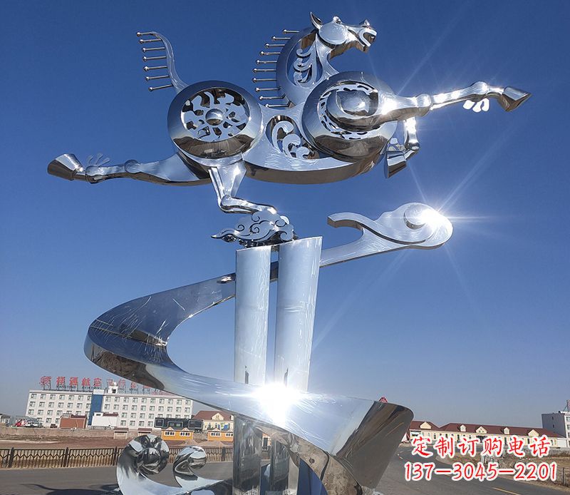 保定不锈钢马踏飞燕雕塑——精美的艺术品