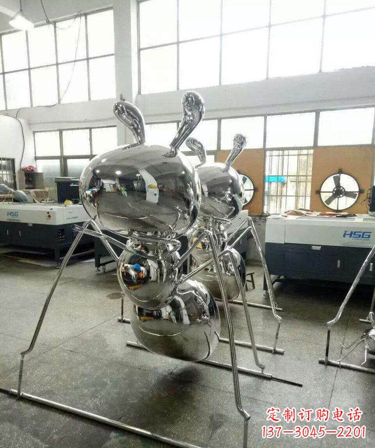 保定不锈钢蚂蚁步行街景观雕塑——融合现代科技与自然之美