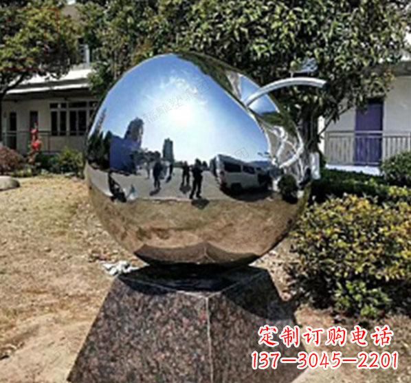 保定不锈钢蚂蚁滚苹果雕塑艺术与科技的完美结合