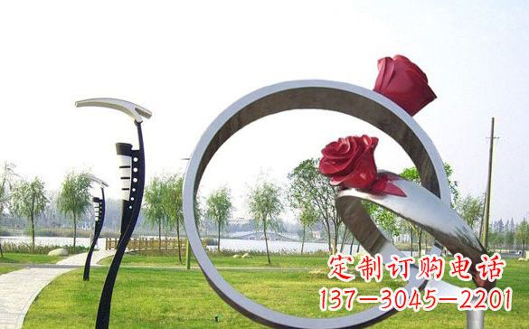 保定不锈钢玫瑰花戒指