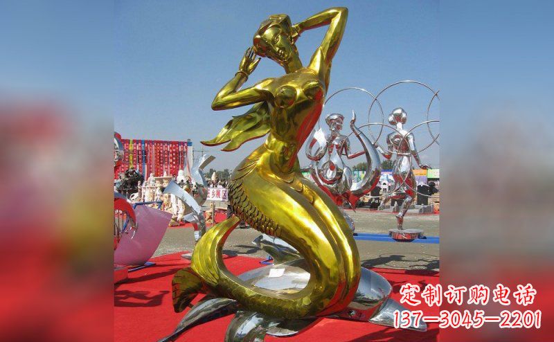 保定不锈钢美人鱼雕塑