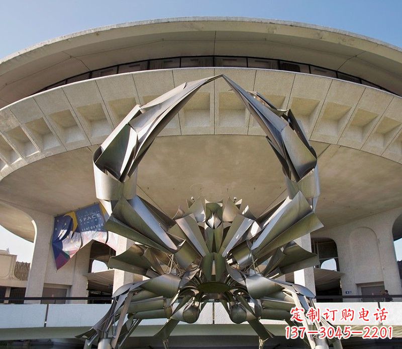 保定不锈钢螃蟹雕塑美观耐候的户外装饰