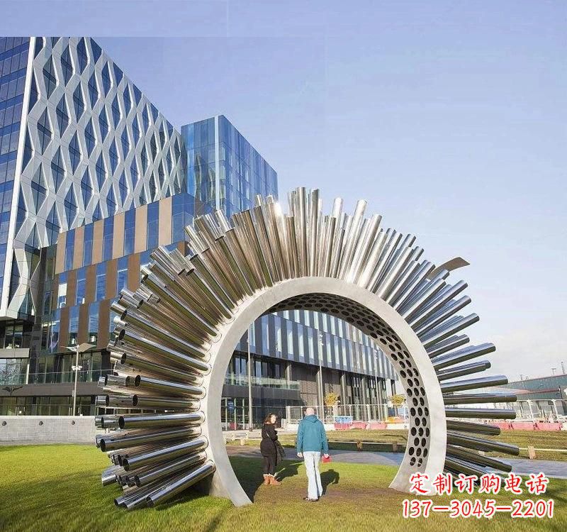 保定不锈钢喷漆拱门雕塑