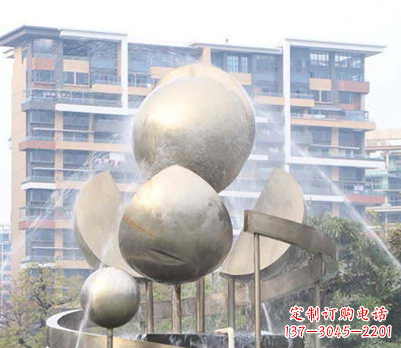保定不锈钢喷泉雕塑1