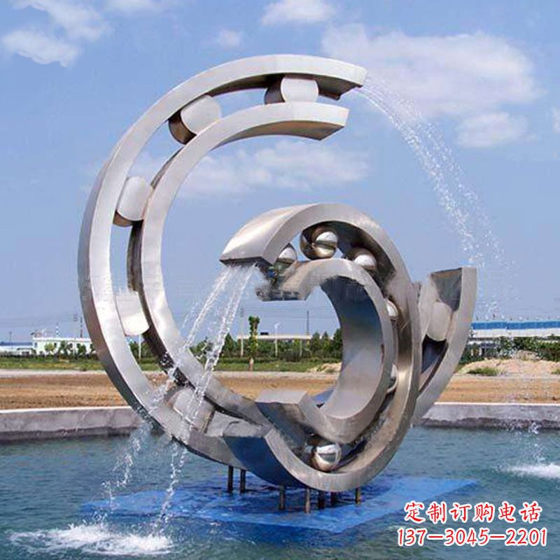 保定不锈钢喷水雕塑点缀园林水景的美