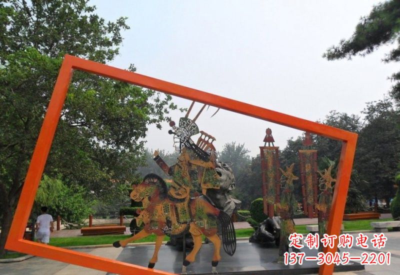 保定不锈钢皮影戏雕塑传承民间文化的艺术精粹