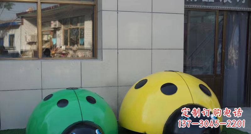 保定不锈钢七星瓢虫雕塑公园动物雕塑
