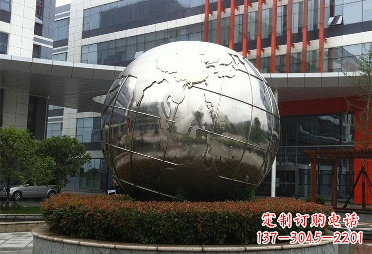 保定不锈钢地球雕塑传递环保意识