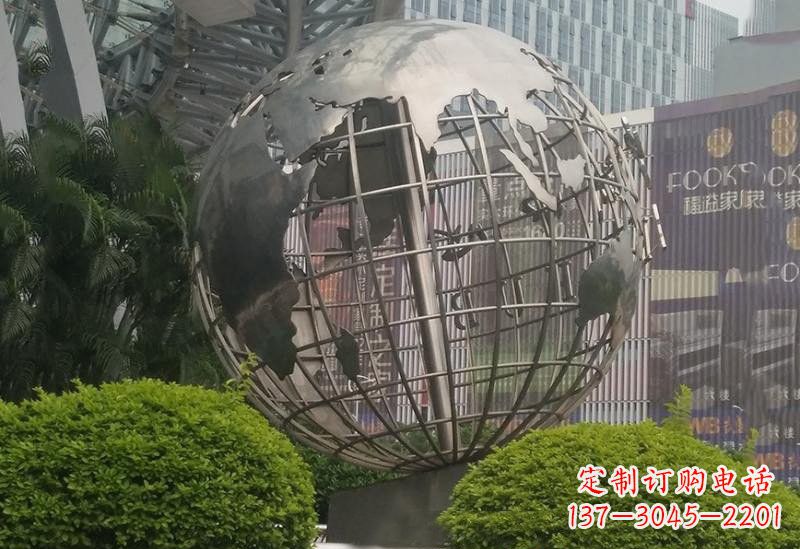 保定不锈钢地球仪雕塑一个精美的艺术品