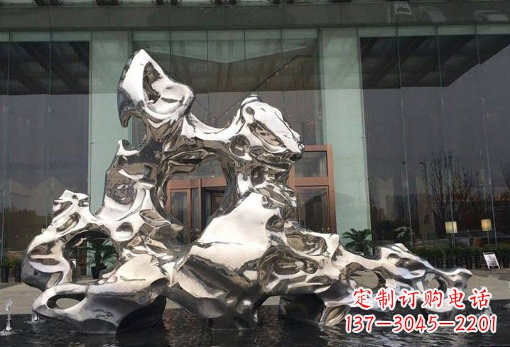保定不锈钢企业太湖石雕塑