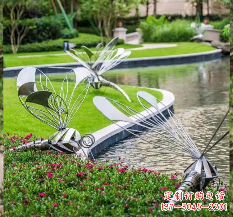 保定不锈钢蜻蜓一件完美的动物雕塑