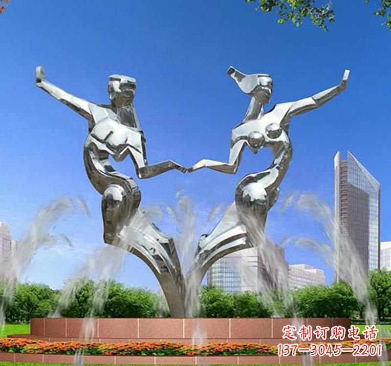 保定不锈钢情侣雕塑浪漫永恒的象征