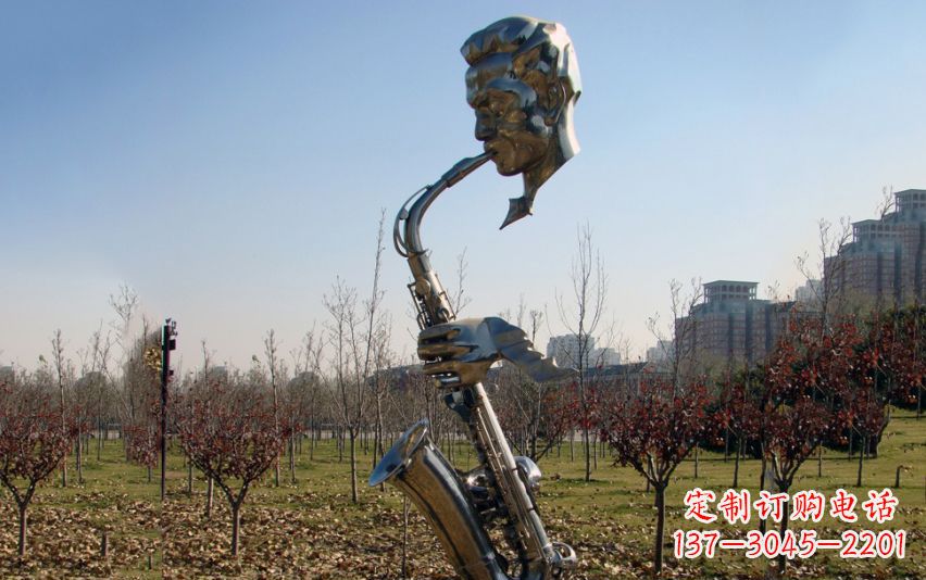 保定不锈钢萨克斯雕塑