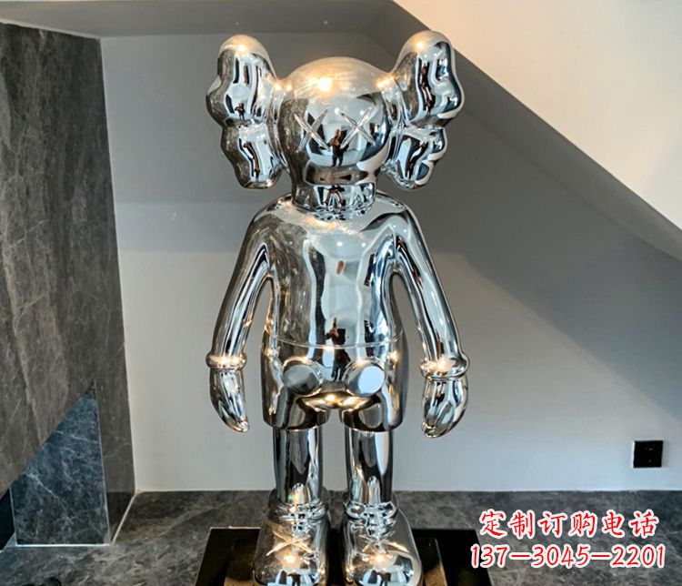 保定不锈钢商场卡通机器人雕塑