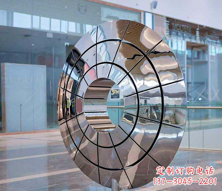 保定不锈钢圆环雕塑——精美的艺术精品