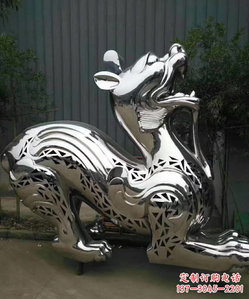 保定不锈钢麒麟象征着祥和与美好