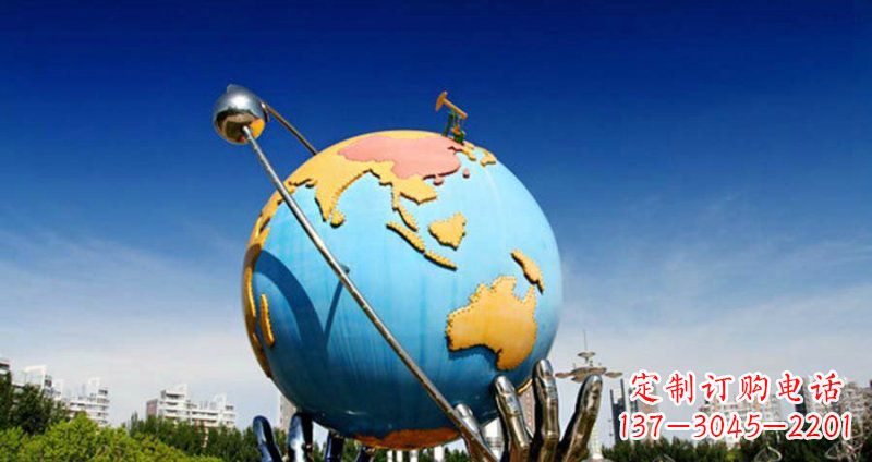 保定不锈钢地球雕塑一个充满环保意义的艺术品