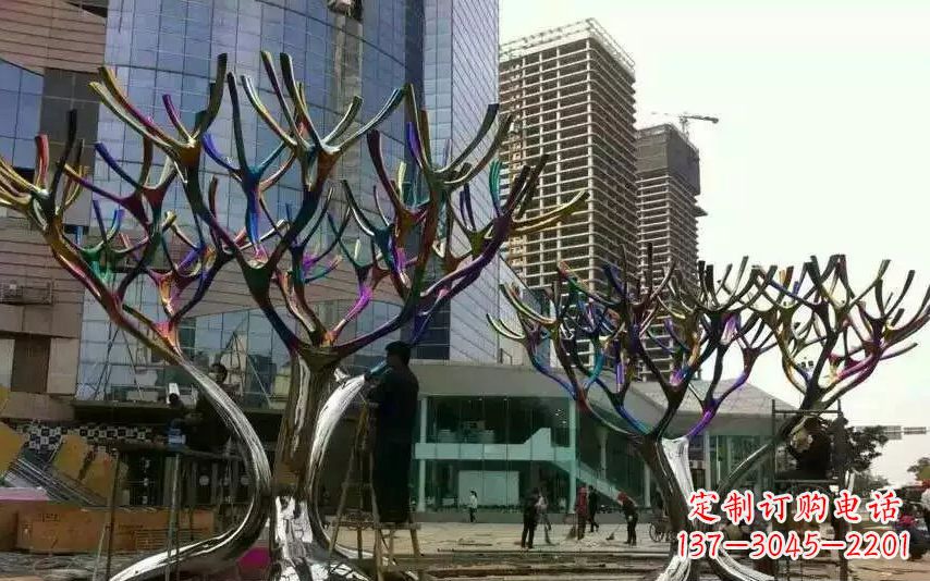 保定不锈钢树枝景观雕塑
