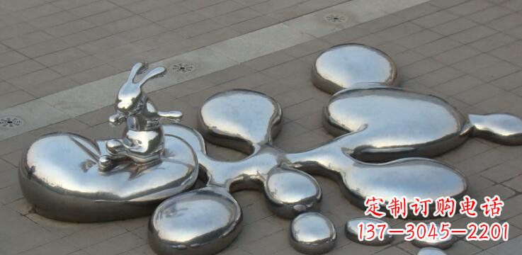 保定不锈钢兔子雕塑景观的美丽添彩