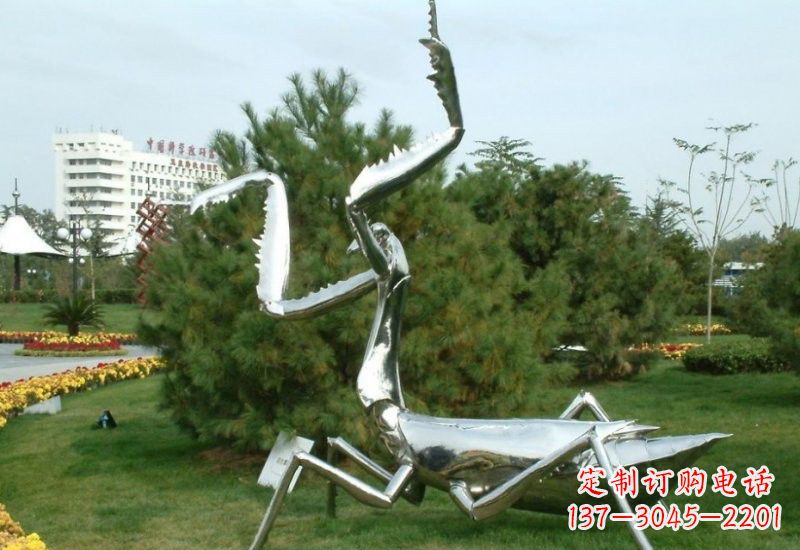 保定不锈钢螳螂雕塑艺术的精美结晶
