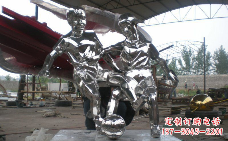 保定不锈钢足球雕塑