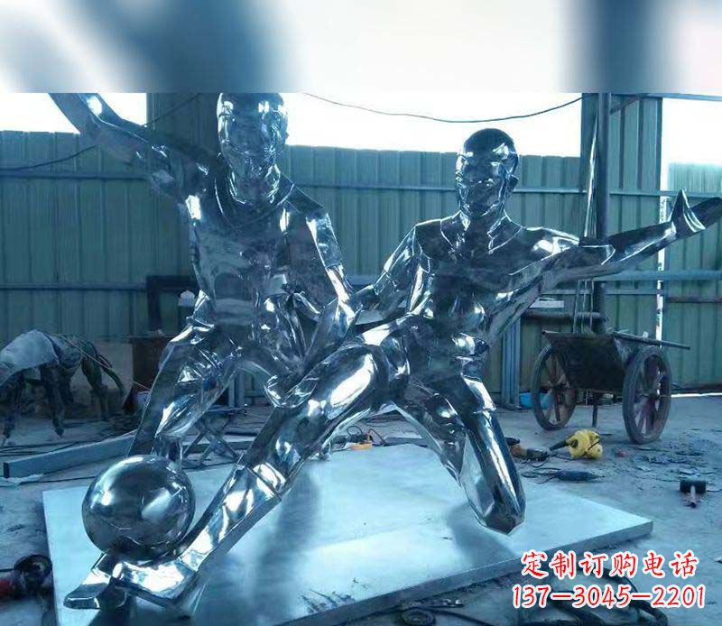 保定不锈钢足球雕塑精美的足球景观