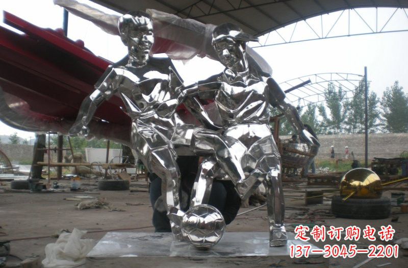 保定不锈钢足球雕塑精美的艺术品