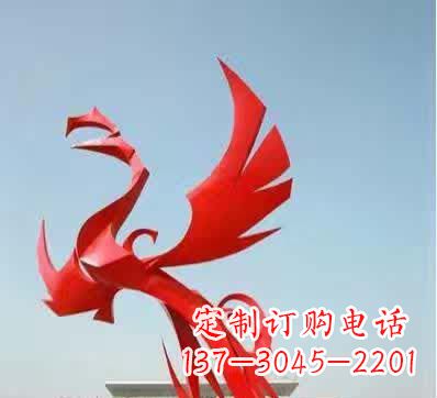 保定不锈钢铁艺凤凰雕塑美丽的象征