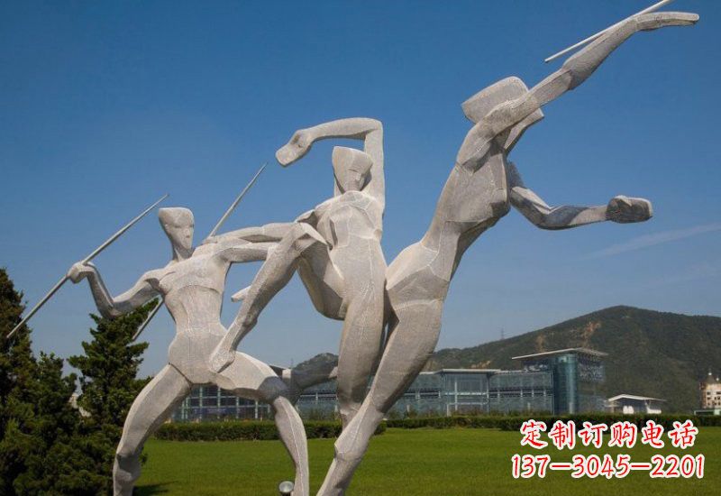 保定不锈钢投掷标枪人物 雕塑