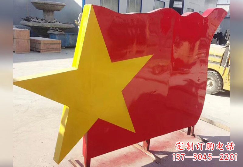 保定不锈钢五角星旗帜雕塑不只是国旗