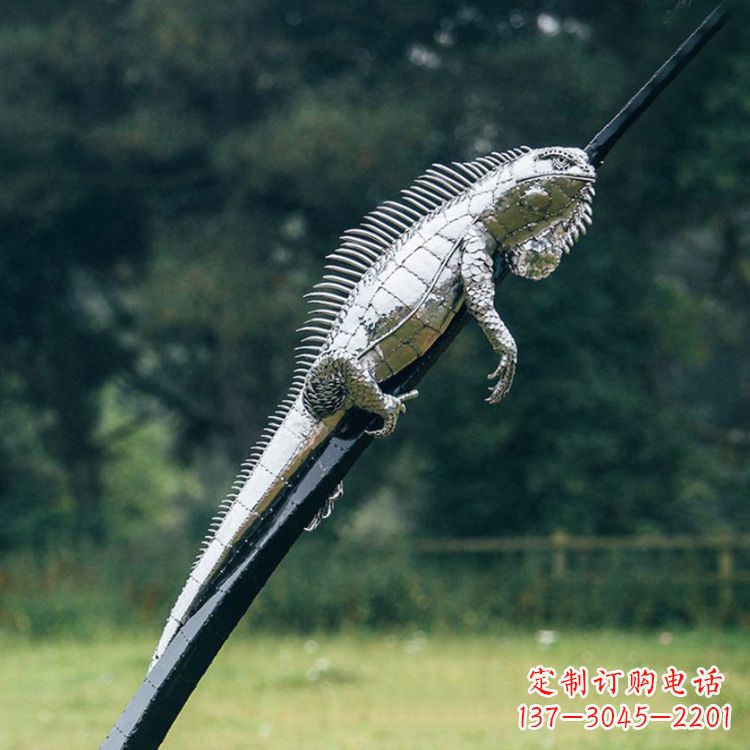 保定不锈钢蜥蜴雕塑摆件